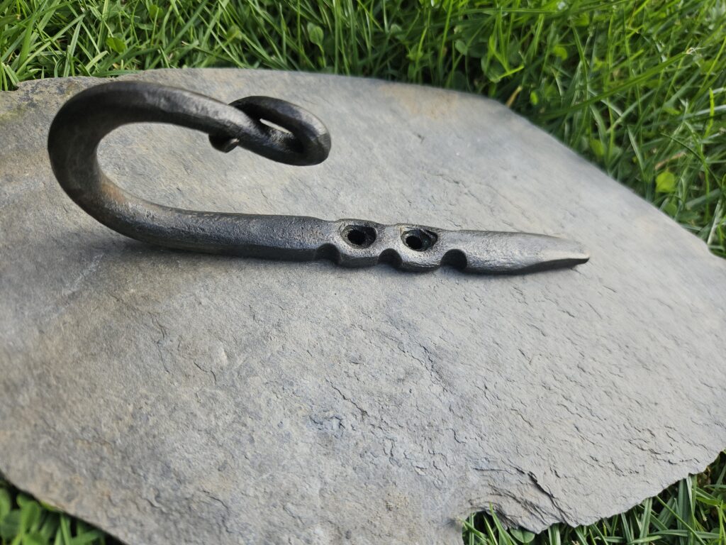 One-of-a-Kind Hand-Forged Monkey Tail Coat Hook