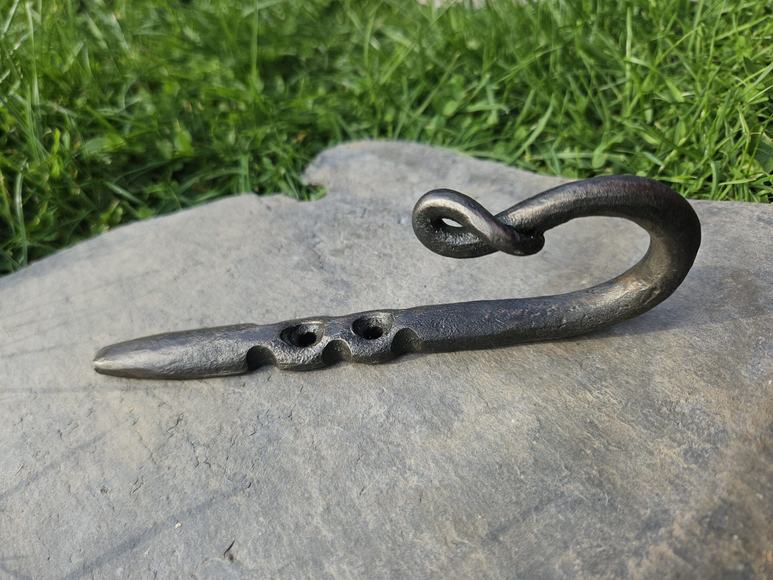 One-of-a-Kind Hand-Forged Monkey Tail Coat Hook - Image 3